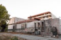 Exterior view to the abandoned modernist building of Istanbul Commerce University