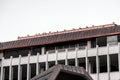 Exterior view to the abandoned modernist building of Istanbul Commerce University