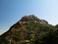 Exterior view to Al-Cahira fortress aka Cairo Castle at Taiz, Yemen Royalty Free Stock Photo