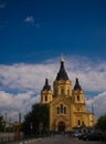 Exterior view to Alexander Nevsky Cathedral aka New Fair Cathedral, Nizhny Novgorod, Russia