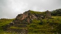 Exterior view to archaeological site of Tambomachay, Cuzco, Peru Royalty Free Stock Photo