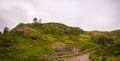 Exterior view to archaeological site of Tambomachay, Cuzco, Peru Royalty Free Stock Photo