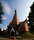 Exterior view to Evangelical Lutheran Church in Siofok, Hungary Royalty Free Stock Photo