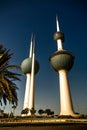 Exterior view to fresh water reservoir aka Kuwait Towers, Kuwait Royalty Free Stock Photo