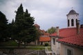 Exterior view to Holy Virgin mary Mary Perybleptos Church , Ohrid, North Macedonia