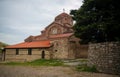 Exterior view to Holy Virgin mary Mary Perybleptos Church , Ohrid, North Macedonia