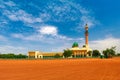 Exterior view to Niamey Grand mosque in Niamey, Niger Royalty Free Stock Photo