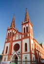 Exterior view to The Sacred Heart of Jesus Cathedral in Lome, Togo Royalty Free Stock Photo