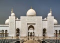 Exterior view to Sheikh Zayed Mosque, Abu-Dhabi, UAE