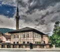 Exterior view to Spotted Mosque Alaca Cami Kalkandelen aka painted mosque, Tetovo, North Macedonia Royalty Free Stock Photo