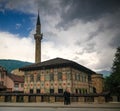 Exterior view to Spotted Mosque Alaca Cami Kalkandelen aka painted mosque, Tetovo, North Macedonia Royalty Free Stock Photo