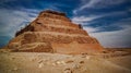 Exterior view to step pyramid of Zoser, Saqqara, Egypt