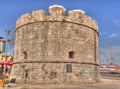 Exterior view to Venetian Tower in Durres , Albania Royalty Free Stock Photo