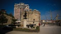 Exterior view to Venetian Tower in Durres , Albania