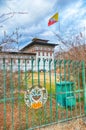 Exterior view of the Trassichoe Dzong Royalty Free Stock Photo