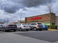 Exterior view of a Value Village thrift shop on a cloudy, overcast day