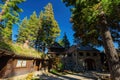 Exterior view of the Vikingsholm in Lake Tahoe area Royalty Free Stock Photo