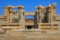 Exterior view of World heritage site Hampi runes in India.