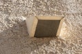 Exterior wall air vent on beige stucco wall. Royalty Free Stock Photo