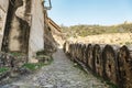 Exterior wall of Bundi palace, Bundi, Rajasthan, India Royalty Free Stock Photo