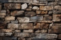Exterior wall made of rough blocks of stone, grunge background