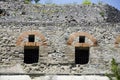 Exterior Wall, Windows and Doors at Pompeii, Italy Royalty Free Stock Photo