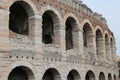 Exterior walls of the ancient Roman Arena in Verona Royalty Free Stock Photo
