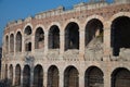 Exterior walls of the ancient Roman Arena in Verona, Italy Royalty Free Stock Photo