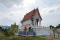 Exterior of Wat Kaen Lek, a Buddhist temple located in Khlong Krachaeng subdistrict, Phetchaburi, Thailand