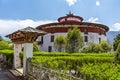 Exterior of the Watchtower National Museum of Paro Rinpun Dzong in Paro, Bhutan Royalty Free Stock Photo