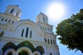 Exterior white church