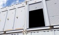 Exterior of white storage unit Royalty Free Stock Photo