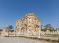 Exterior wide angle view of Kucuksu Palace or Goksu Pavilion Royalty Free Stock Photo