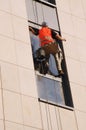 Exterior window washing Royalty Free Stock Photo