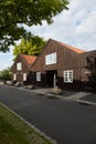 Exterior of wooden terraced houses in Copenhagen Royalty Free Stock Photo