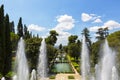 Exteriors of Villa d`Este in Tivoli, near Rome Royalty Free Stock Photo