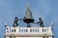 Exteriror detail of the Torre dell Orologio Clock Tower in Venice, Italy. Royalty Free Stock Photo