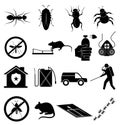Exterminators icons set