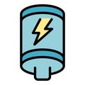 External battery icon vector flat