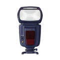 External Camera Flash Unit Isolated on White Background Royalty Free Stock Photo