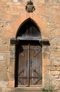 External Detail of Weathered Wooden Doors Royalty Free Stock Photo