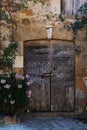 External Detail of Weathered Wooden Doors Royalty Free Stock Photo