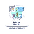 External diversity concept icon