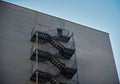 External fire escapes in a modern building Royalty Free Stock Photo