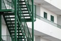 External fire escapes in a modern building Royalty Free Stock Photo