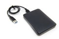 External Hard Disk on White background Royalty Free Stock Photo