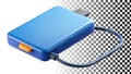 External hard drive data backup for computer storage and file security png transparent image Generative AI