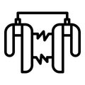 External heart defibrillator icon, outline style