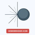 External hemorrhoids icon vector illustration EPS 10