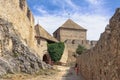 Between the external and internal walls of the castle - Sumeg Royalty Free Stock Photo